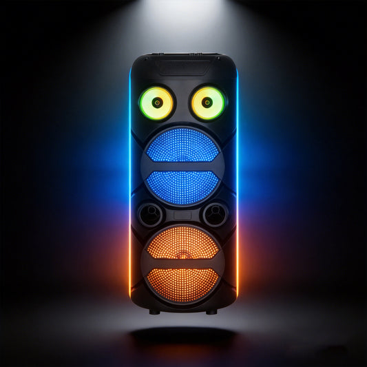 20W 3000mAh 8inch*2 bass+ tweeter party speaker outdoor HIFI Voice