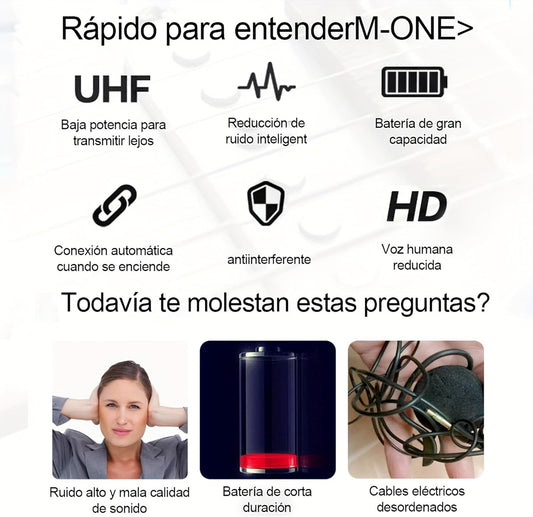 2.4GHz UHF Wireless Microphone System Adapter XLR Mic Transmitter and Receiver