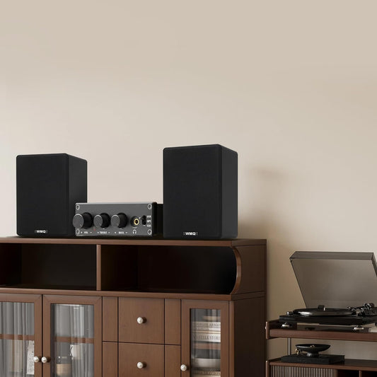 40W*2 Passive Bookshelf Speakers for Record Players and Home Theater Systems