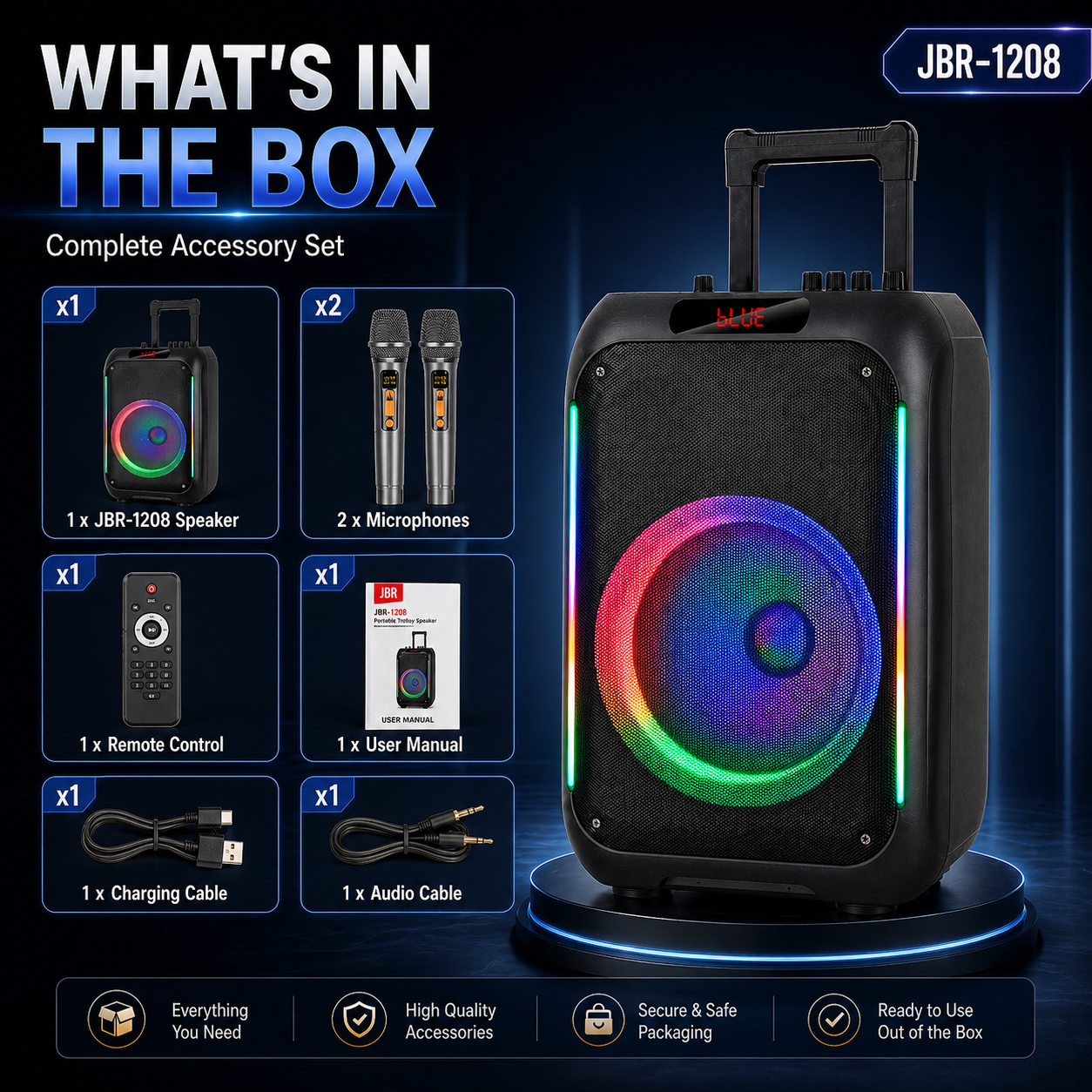 12inch Dance Speaker 2026 New Outdoor KTV High Power Troll Speaker Bluetooth Professional Performance