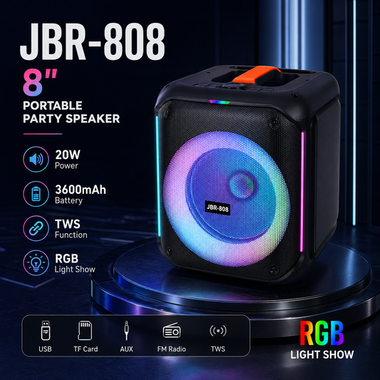 8in bass 20W 3600mah Bluetooth party Speaker portable ourdoor audio