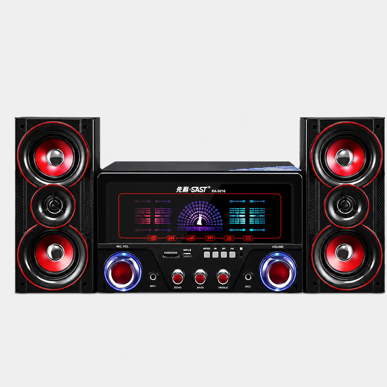 SAST Wooden Audio Home Theater Bluetooth Speaker 4inch Super Subwoofer 2pcs full range 3inch Speakers 60W