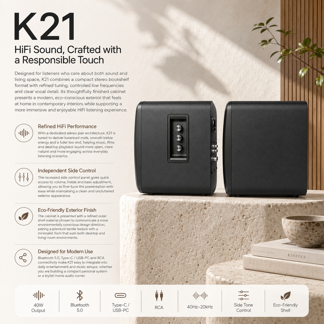 Wireless HiFi chassis sound system tweeter+bass, upgraded version, high fidelity sound boxes