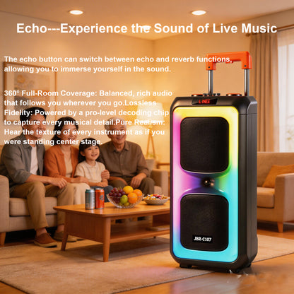 10inch bass*2+Tweeter portable speaker large size 5400mAh 60W