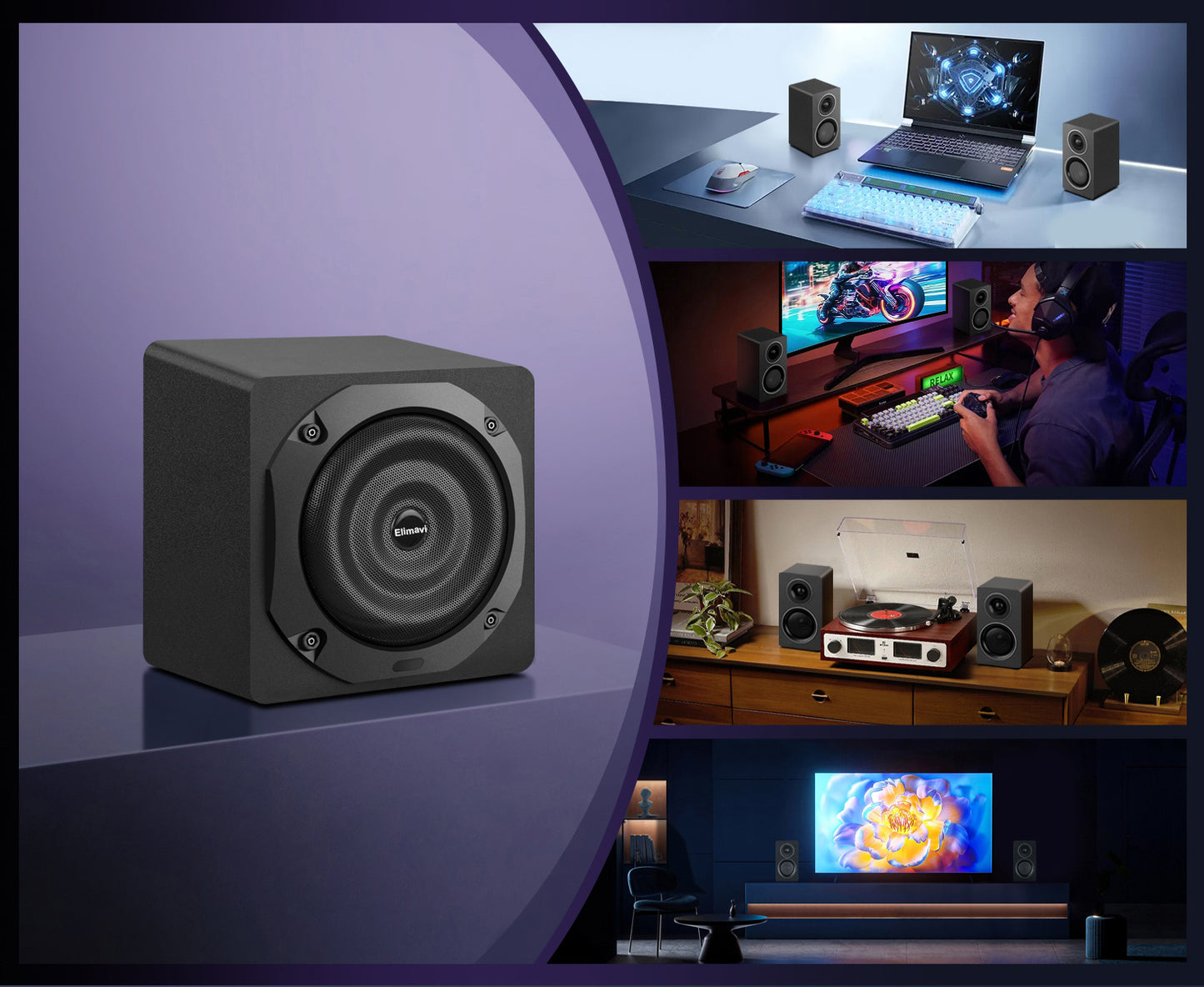 6.5" Deep Bass, Bluetooth 5.3 Computer Speakers with Subwoofer