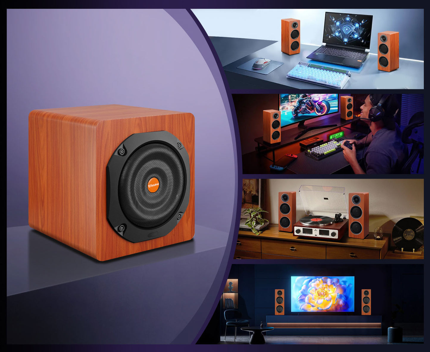 Computer Speakers with Subwoofer 8" Deep Bass, Bluetooth 5.3