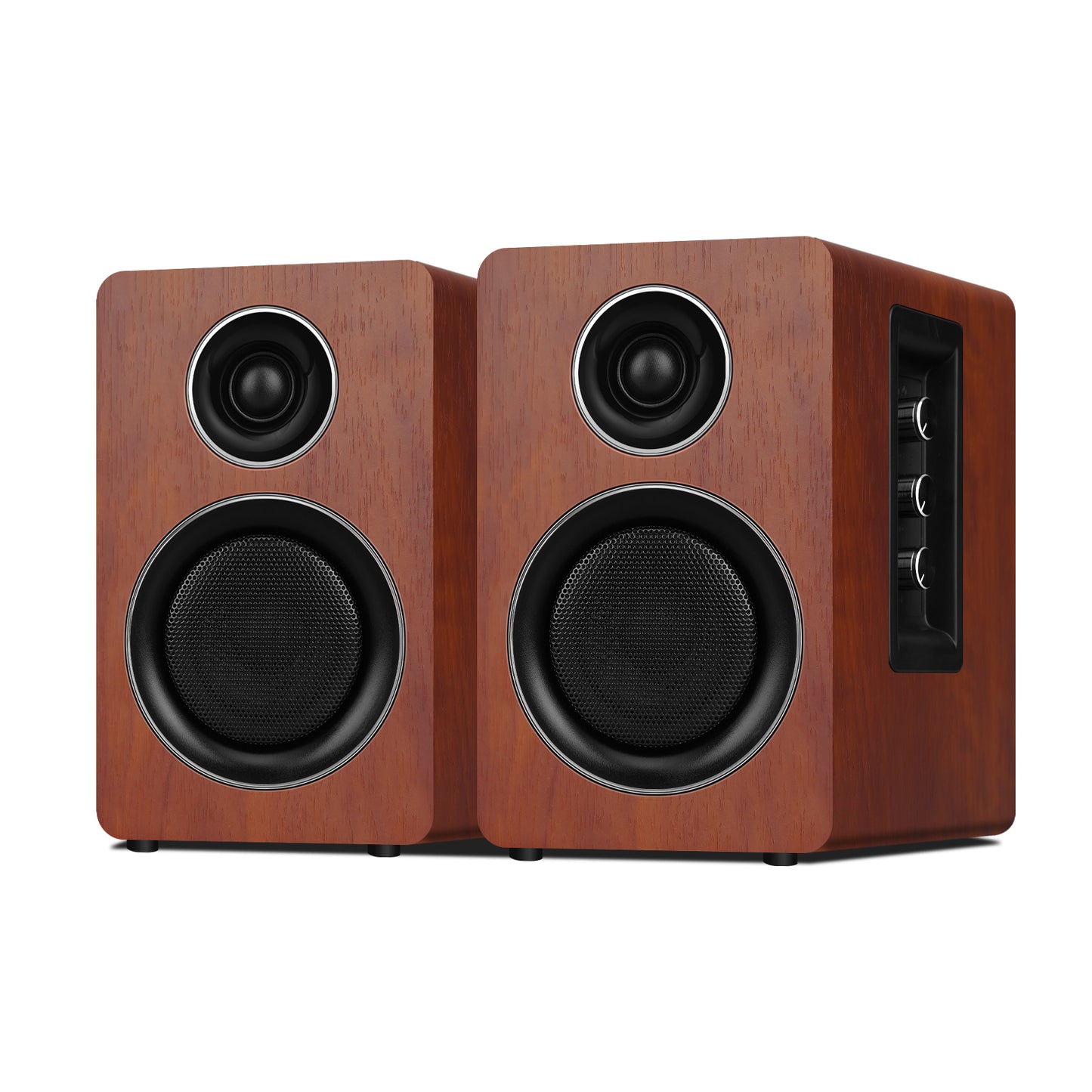 7 Colors Active Bookshelf Speakers with 3‘’ Carbon Fiber Woofer and Silk Film Tweeter