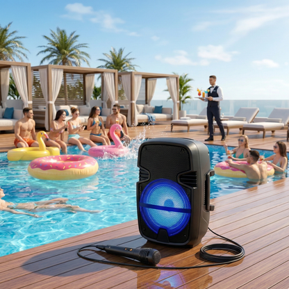 8″+ Tweeter Portable Party Speaker with Long Lasting Battery