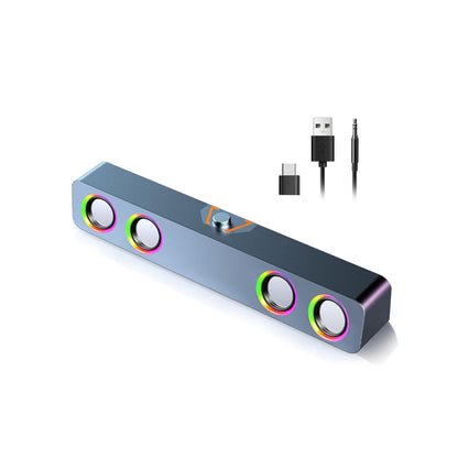 Elimavi computer speakers for desktop with RGB lighting