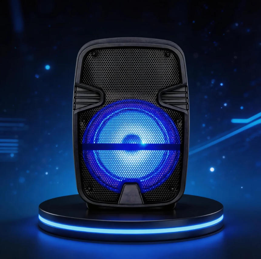 8″+ Tweeter Portable Party Speaker with Long Lasting Battery