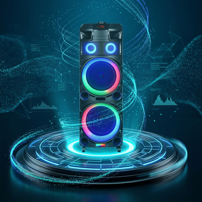 9000mAh 80W 10inch subwoofer*2+Tweeter portable speaker large size