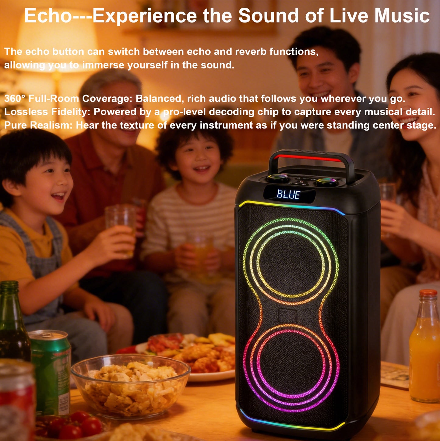 2pcs 8inch bass 40W 4000mAh portable outdoor audio speaker 7.4V