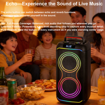 2pcs 8inch bass 40W 4000mAh portable outdoor audio speaker 7.4V