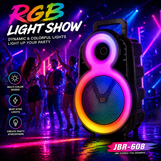 8″ Bass 3600mAh Ourdoor Party Speaker Bluetooth Long battery Life