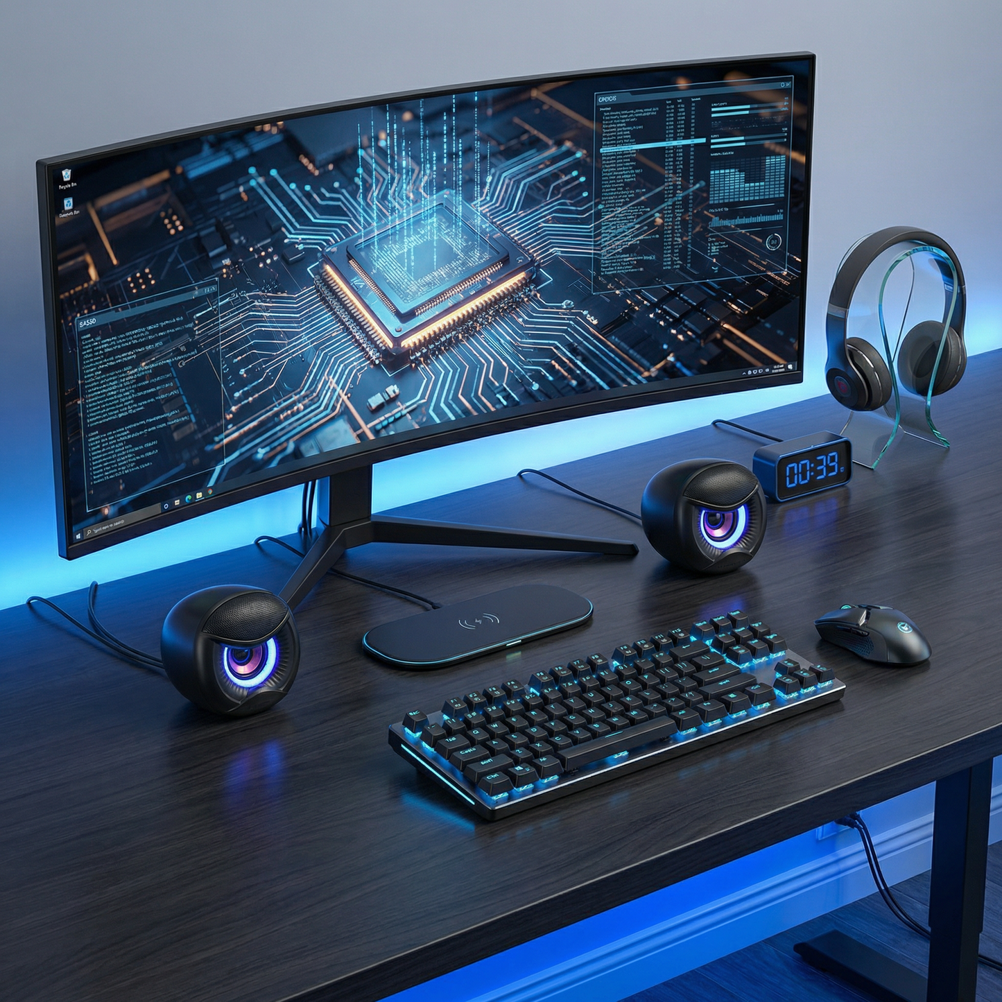 Owl Eyes USB Computer Speakers with RGB Lighting