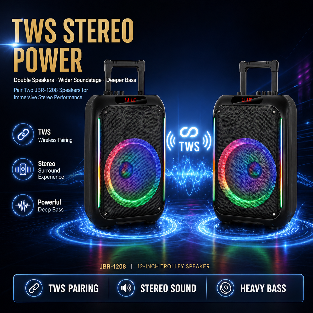 12inch Dance Speaker 2026 New Outdoor KTV High Power Troll Speaker Bluetooth Professional Performance