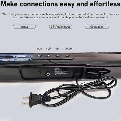 Elimavi Sound Bars for TV with Coaxial/3.5mmConnection, 30W Surround Sound System