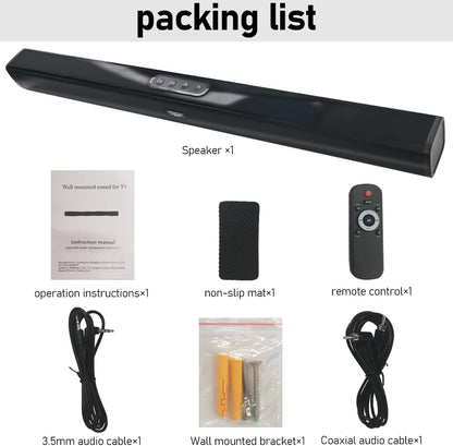 Elimavi Sound Bars for TV with Coaxial/3.5mmConnection, 30W Surround Sound System