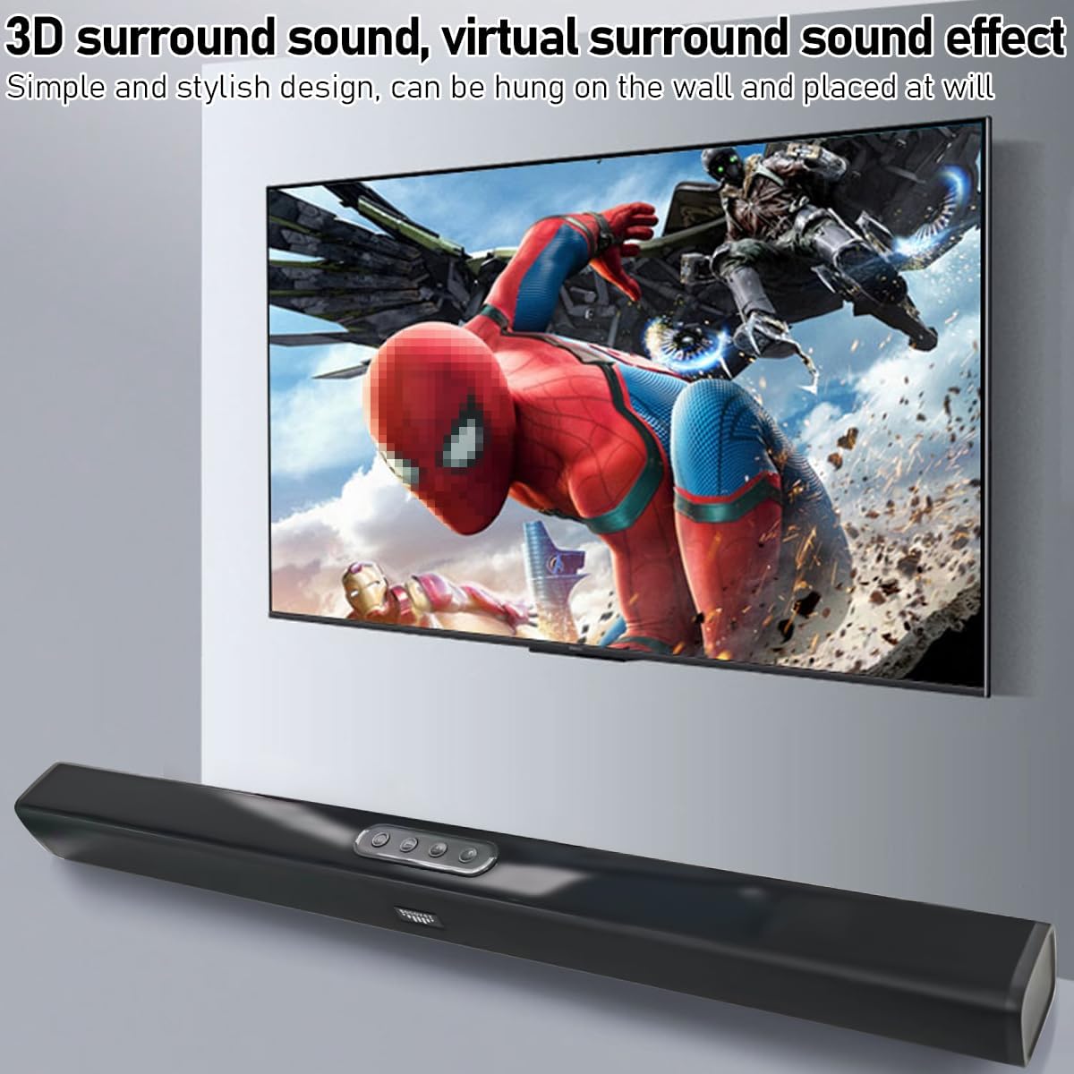 Elimavi Sound Bars for TV with Coaxial/3.5mmConnection, 30W Surround Sound System