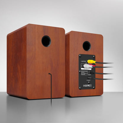 Computer Speakers Active Bookshelf Speaker with 3" Carbon Fiber Woofer Bluetooth 5.3