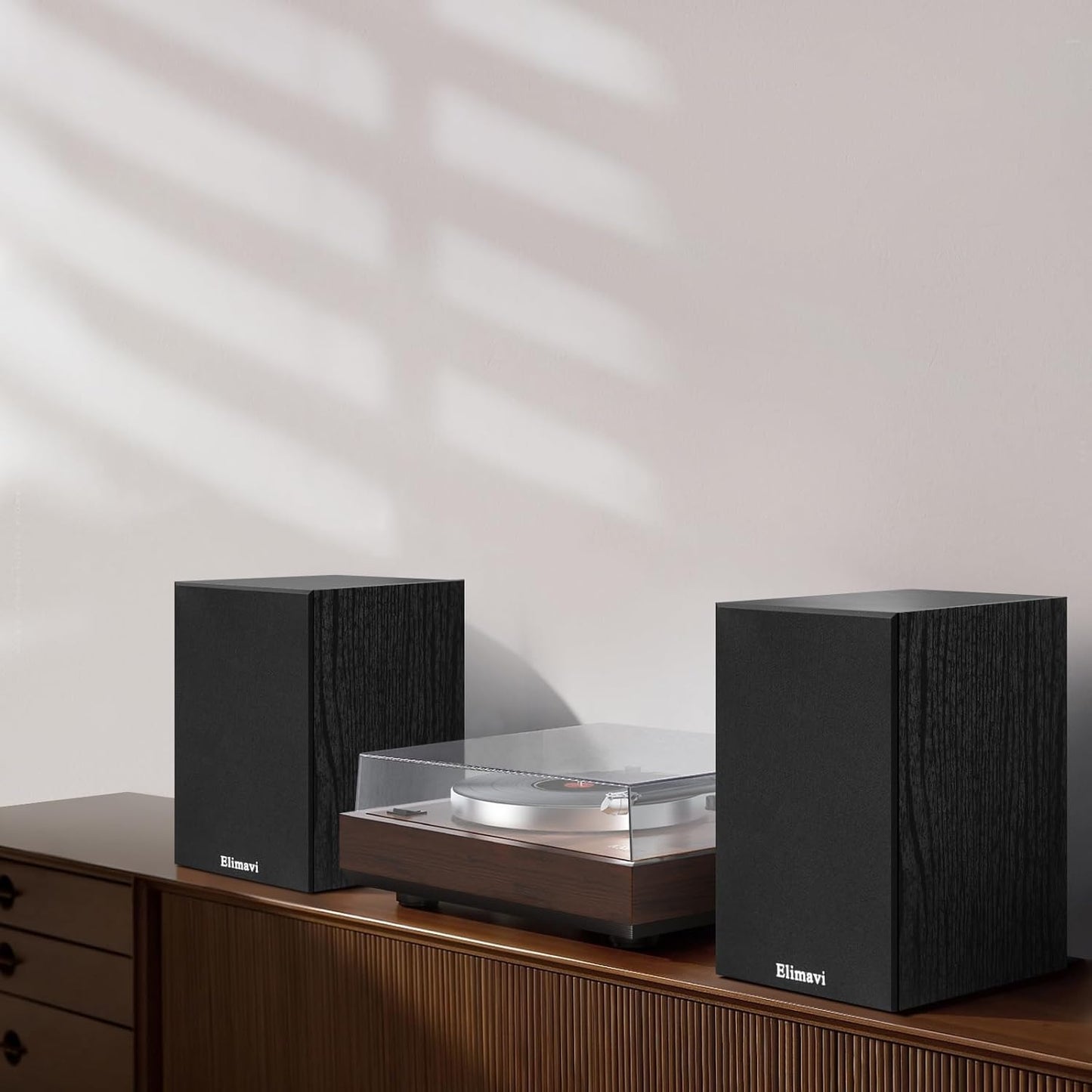 Active bookshelf speakers 4 inch woofer silk dome tweeter