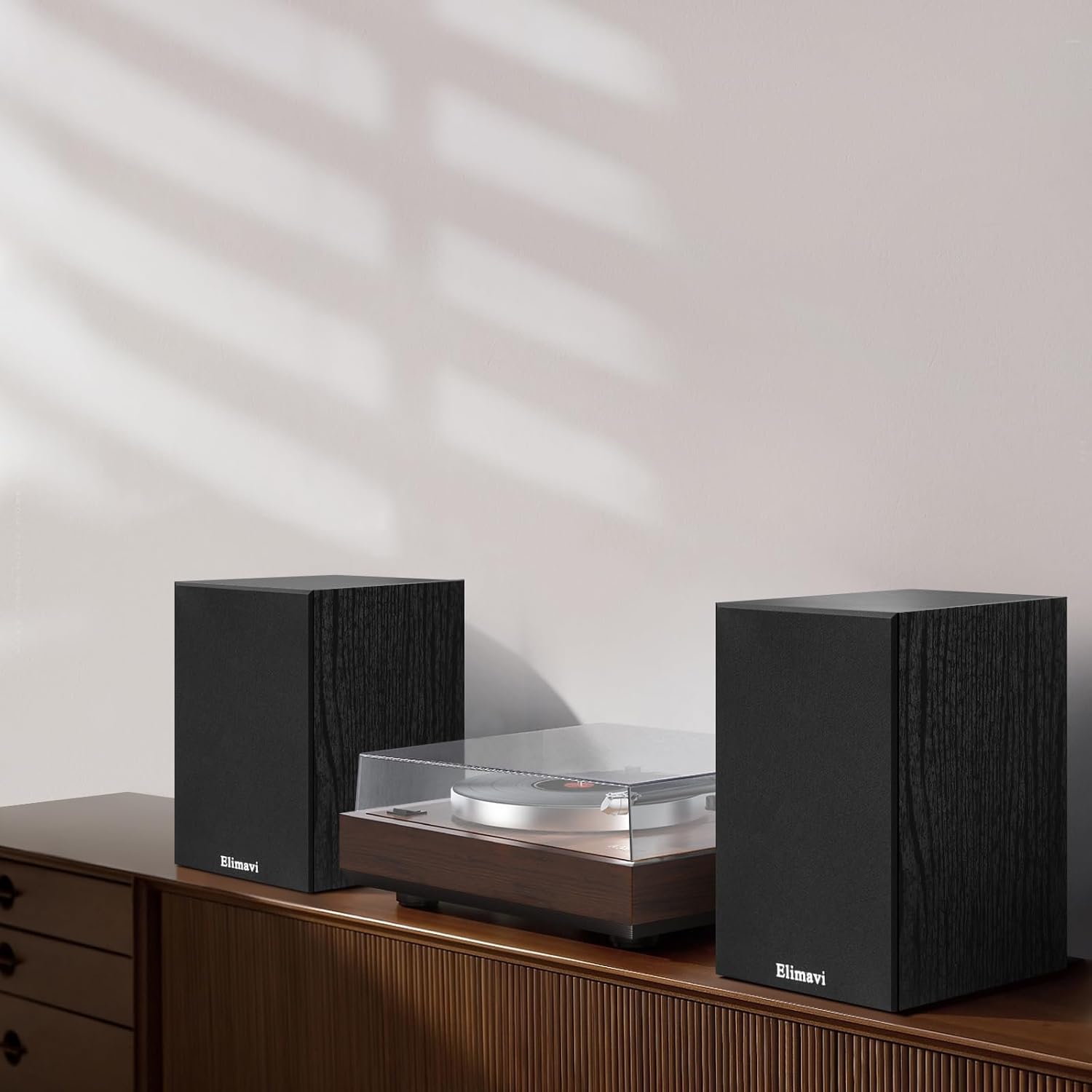 Active bookshelf speakers 4 inch woofer silk dome tweeter