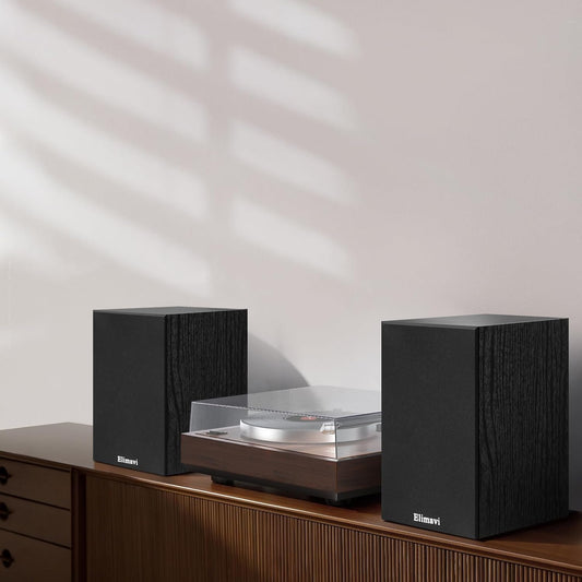 Active bookshelf speakers 4 inch woofer silk dome tweeter