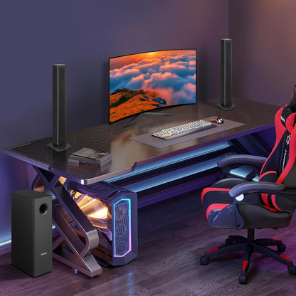 Sound Bar with 5.5 Inch Subwoofer Detachable 2-in-1, 2.1-Channel Deep Bass System