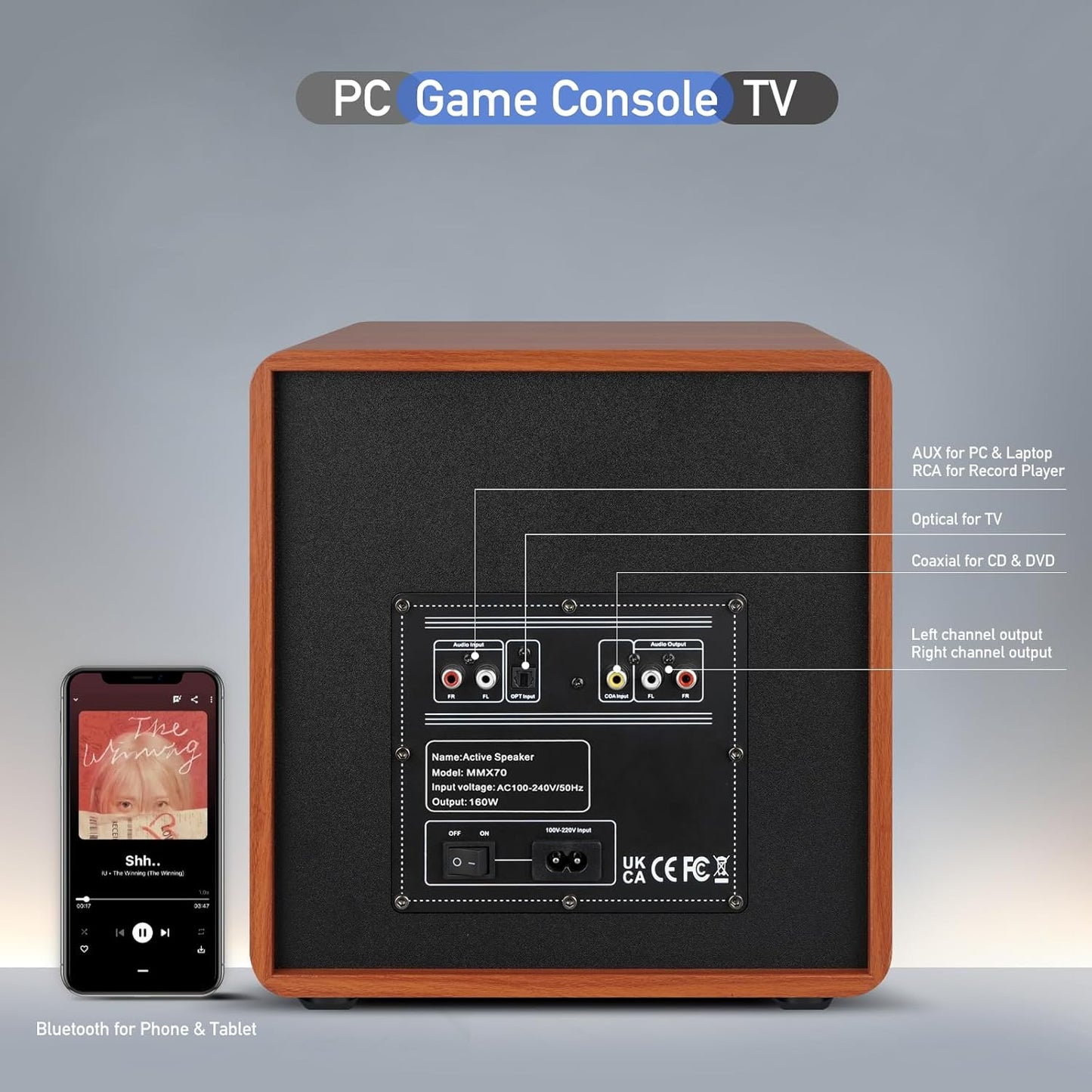 Computer Speakers with Subwoofer 8" Deep Bass, Bluetooth 5.3