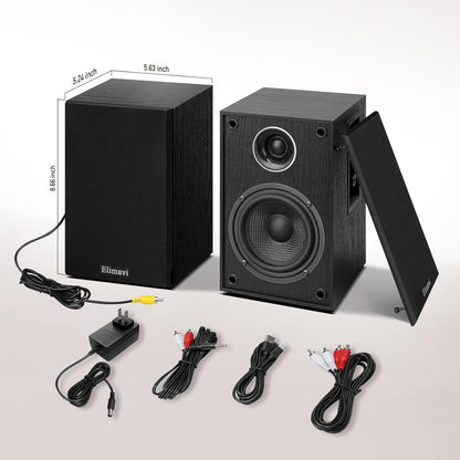 Bookshelf speakers with USB-C and RCA connectivity