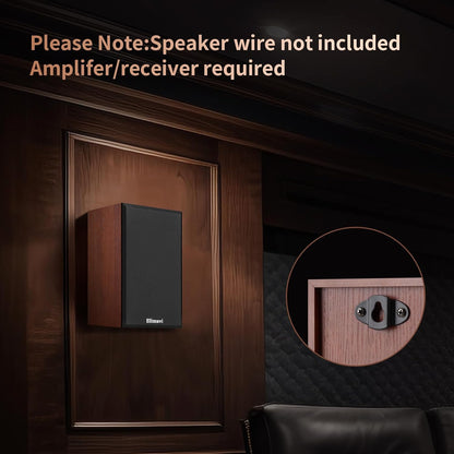 Elimavi 2piecs Black Wood finish speaker color options
