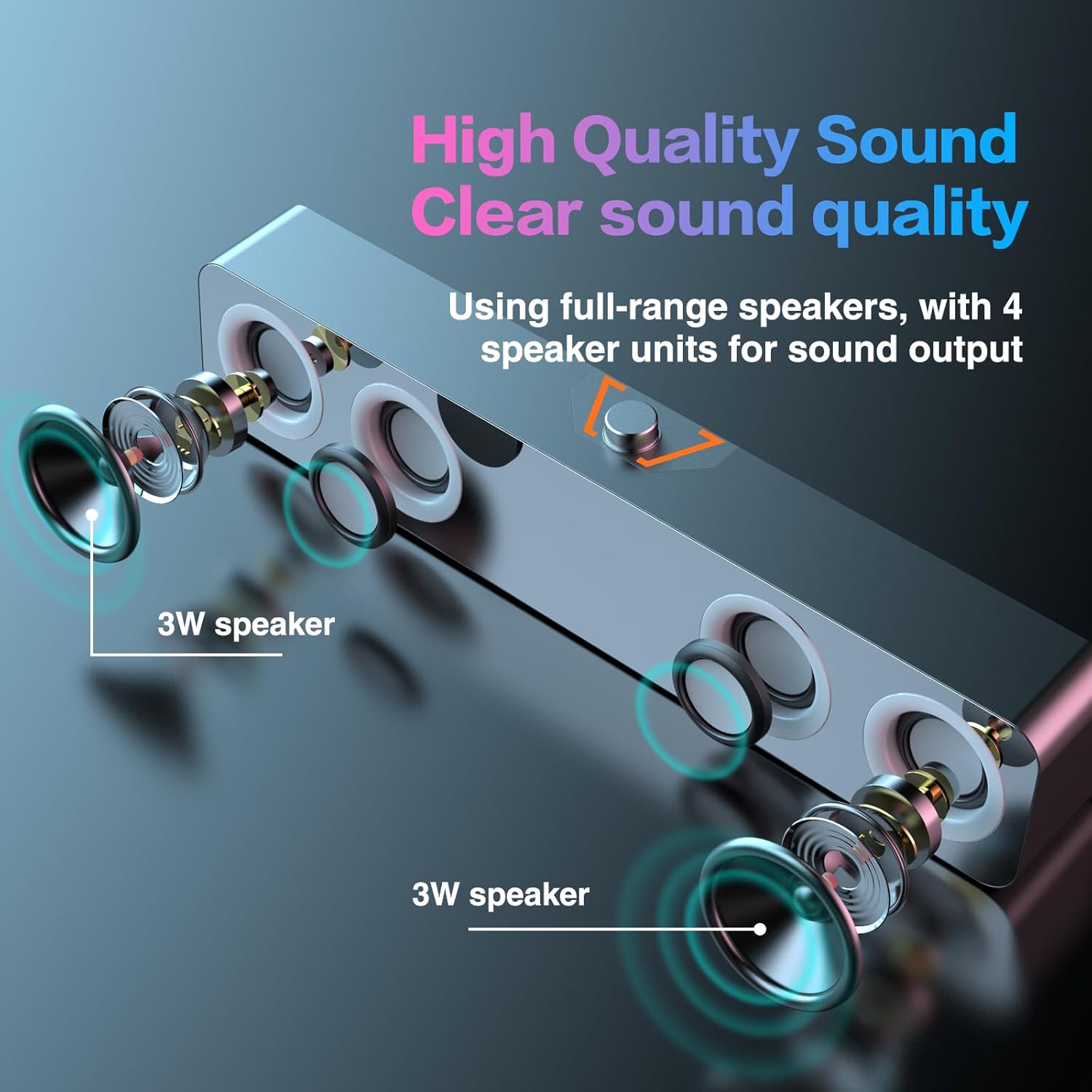 USB powered desktop speakers with 3.5mm input