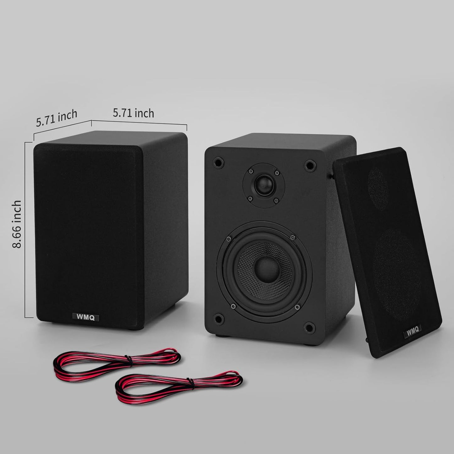 40W*2 Passive Bookshelf Speakers for Record Players and Home Theater Systems