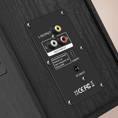 Bookshelf speakers 4 inch woofer and tweeter detail