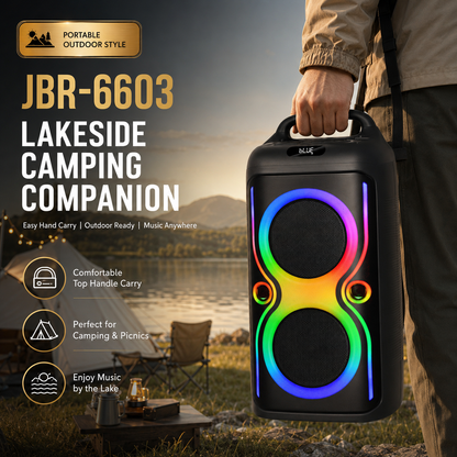 40W 6.5″ bass*2+ Tweeter portable Speaker outdoor long battery Can be carried on the body