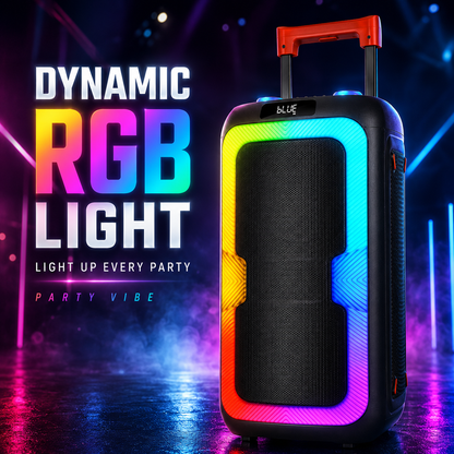 40W Portable Outdoor Party Speaker 2pieces 8inch bass and Tweeter Camping 24H Playtime HIFI Stereoscopic Sound Speaker