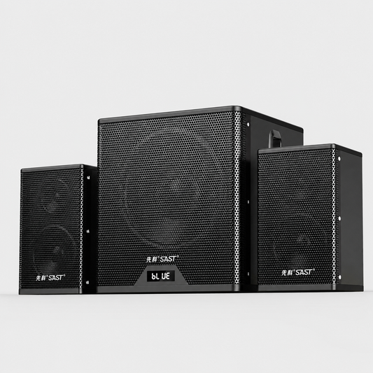 SAST A19 Home Theater Bluetooth Speaker 8-inch Super Subwoofer 2pcs Tweeter 2pcs 4 inch Mid Range Speakers + USB Drive Gifted