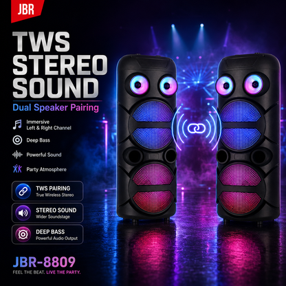 20W 3000mAh 8inch*2 bass+ tweeter party speaker outdoor HIFI Voice