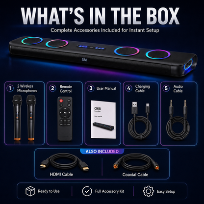 Newmine 120W Soundbar Echo Wall Speaker High Quality Home Theater TVDolby Atmos Surround Sound