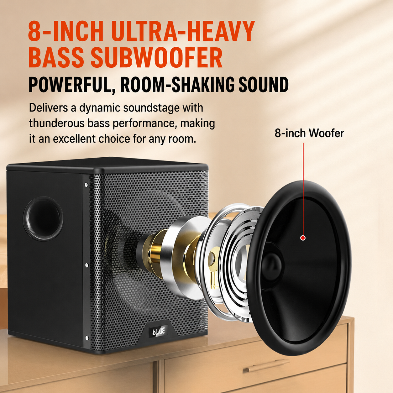 SAST A19 Home Theater Bluetooth Speaker 8-inch Super Subwoofer 2pcs Tweeter 2pcs 4 inch Mid Range Speakers + USB Drive Gifted