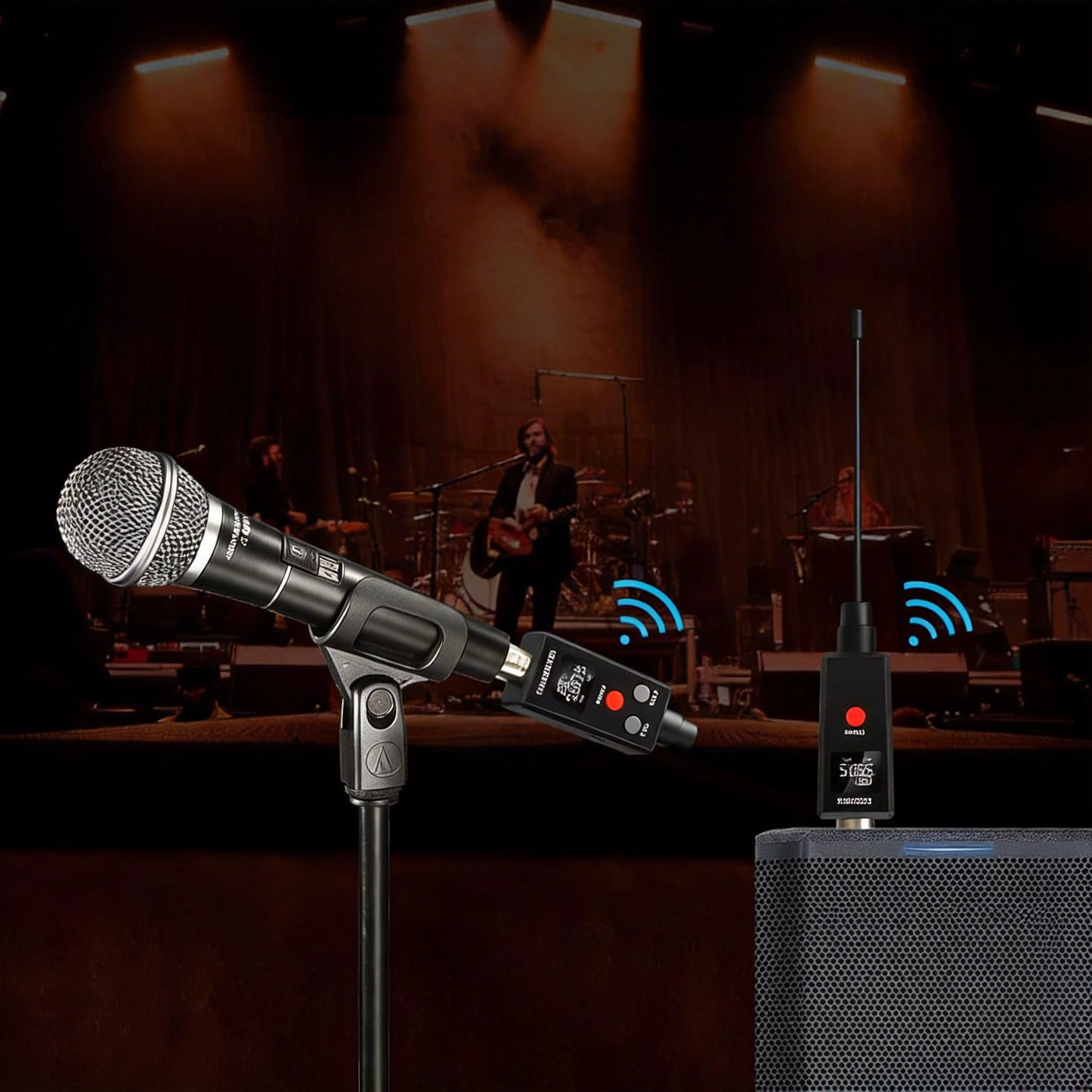 2.4GHz UHF Wireless Microphone System Adapter XLR Mic Transmitter and Receiver