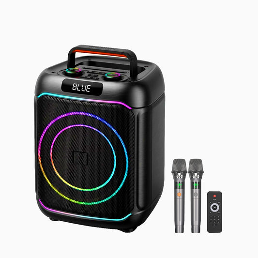40W 8in Bass+Tweeter Portable Bluetooth Speaker for Home, Outdoor
