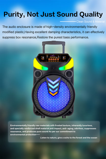 15inch bass portable speaker 3000mAh 20W outdoor audio with wireless speakers