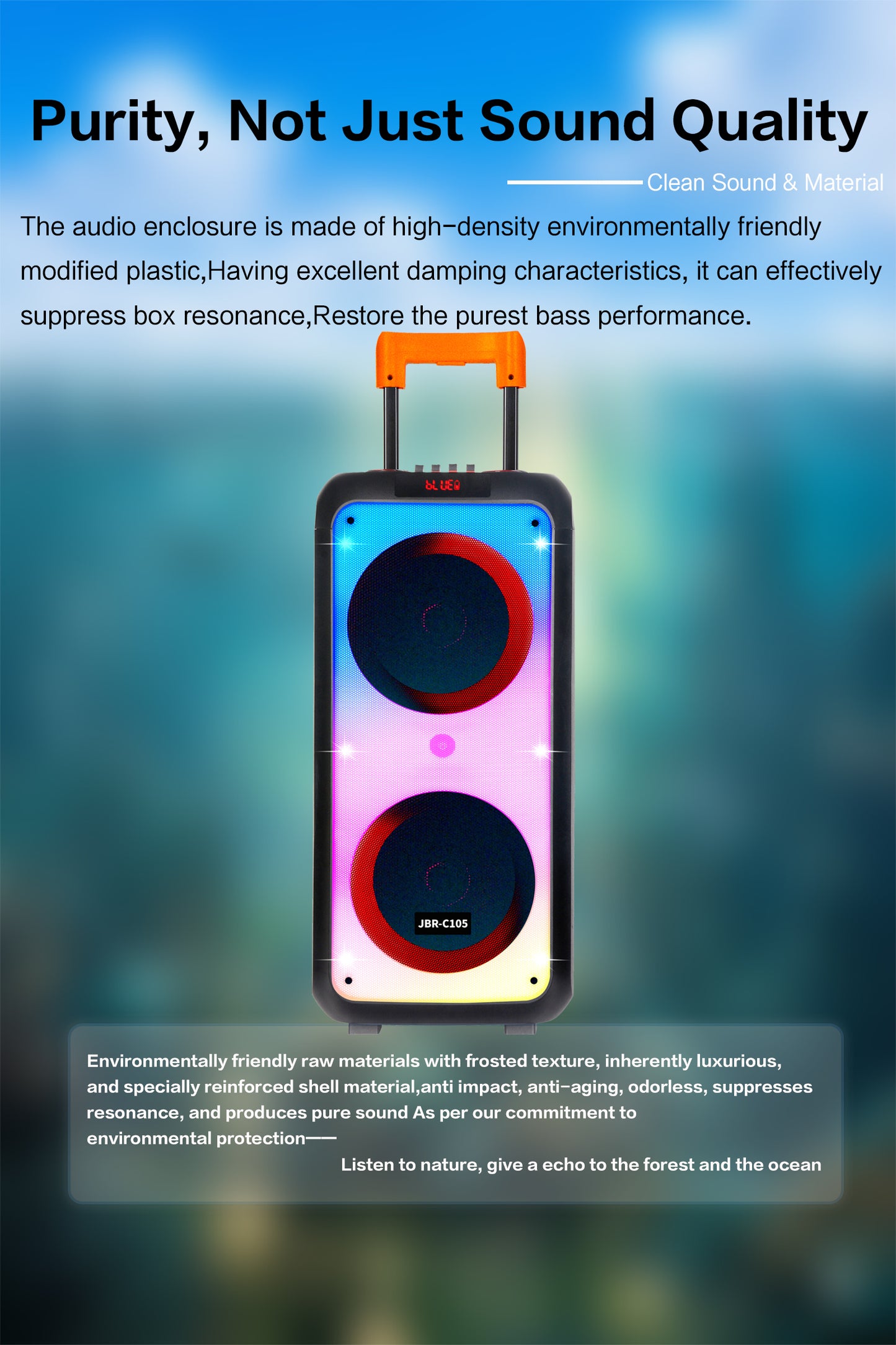 60W 2PCS 10“ bass tweeter 5400mah outdoor speaker with 2pcs wireless microphones