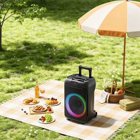 12“ bass+Tweeter 4000mAh Long Battery Life Outdoor Portable Speeker 20W 3.7V