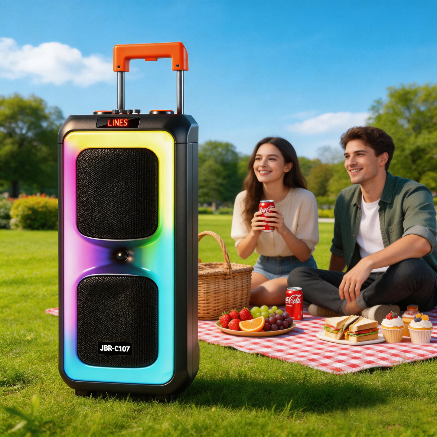 10inch bass*2+Tweeter portable speaker large size 5400mAh 60W