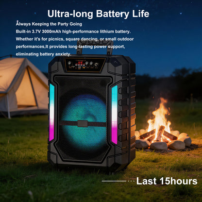 12inch Bass+Tweeter Portable Bluetooth Speaker for Home, Outdoor