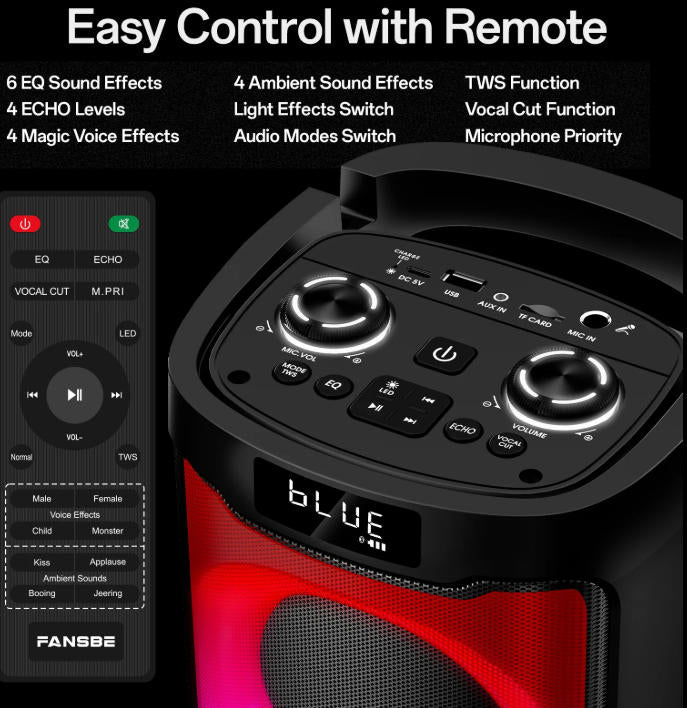 60W 2PCS 10“ bass tweeter 5400mah outdoor speaker with 2pcs wireless microphones