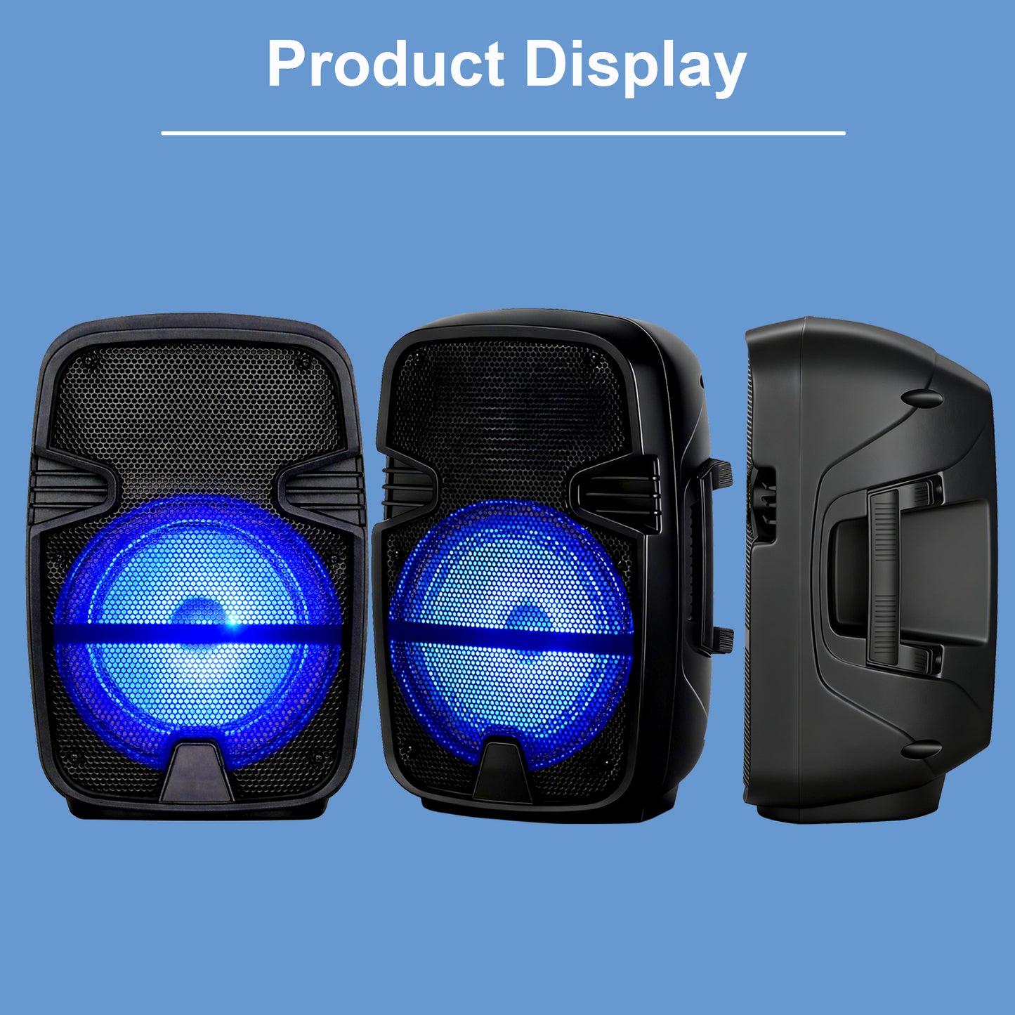 8″+ Tweeter Portable Party Speaker with Long Lasting Battery