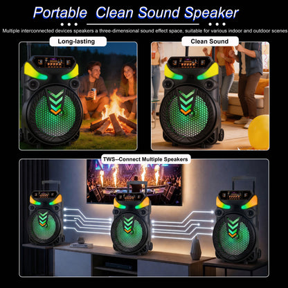 15inch bass portable speaker 3000mAh 20W outdoor audio with wireless speakers